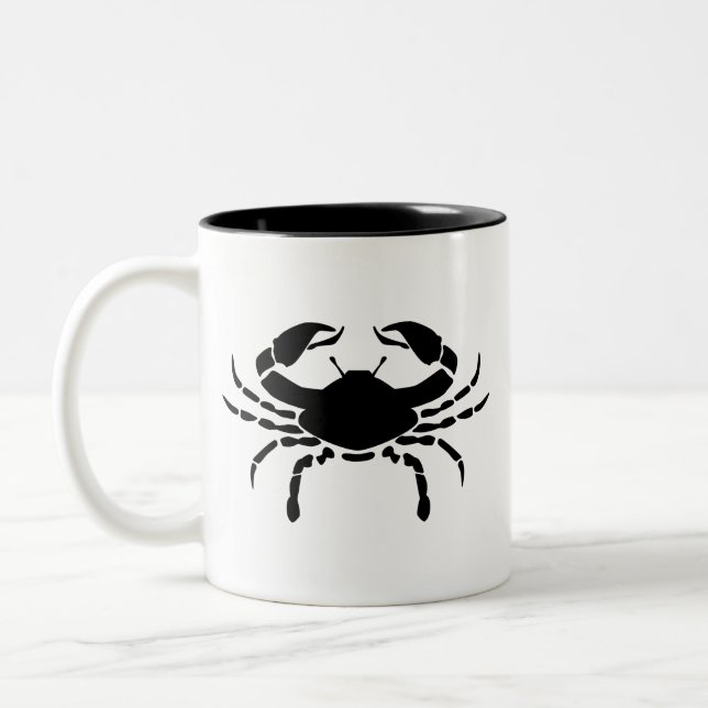 Taza del pictograma del zodiaco del cáncer (Izquierda)
