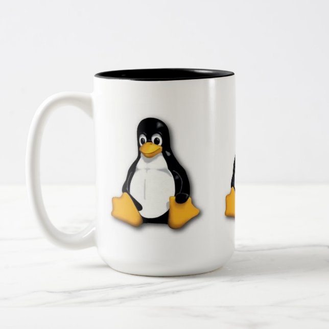 Taza del pingüino de Linux Tux (Izquierda)