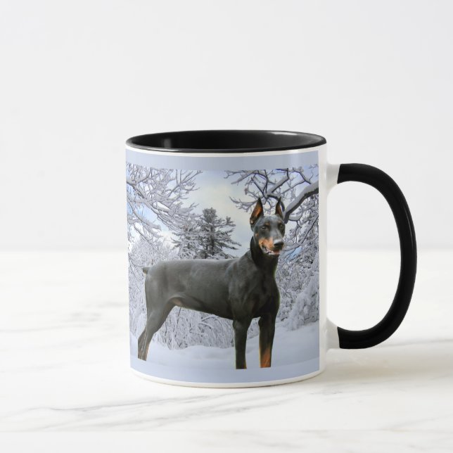 Taza del Pinscher del Doberman (Derecha)