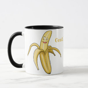 Taza del plátano de la buena mañana - corte el