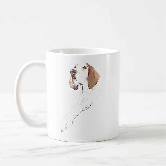Taza del Pointer Inglés - Taza de café para Mamá P (Izquierda)