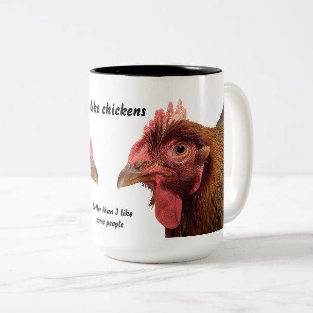 Taza del pollo - tengo gusto de pollos (Anverso derecho)
