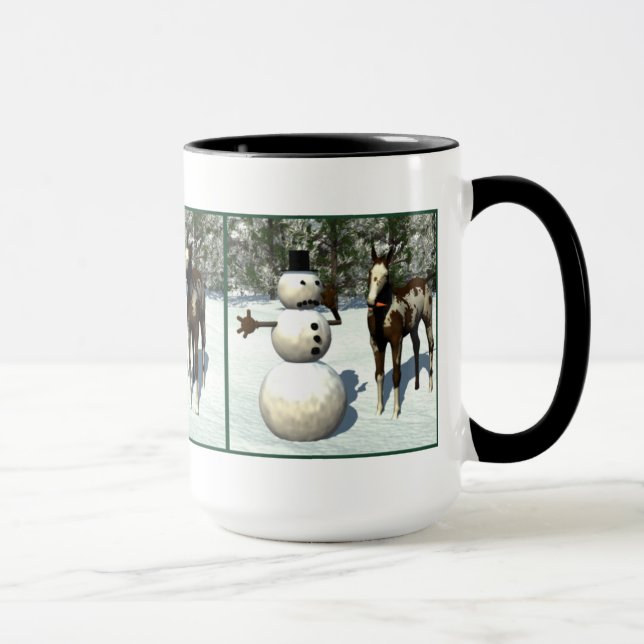 Taza del potro y del muñeco de nieve (Derecha)