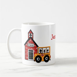 Taza del profesor del autobús escolar de la