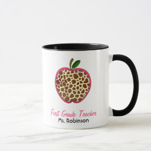 Taza del profesor del primer grado - estampado de