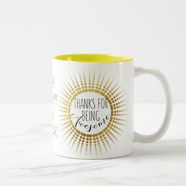 Taza del profesor, profesor impresionante, mejor, (Derecha)