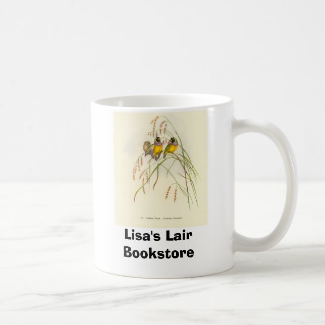 Taza del promo de la librería del pinzón de Gould (Derecha)