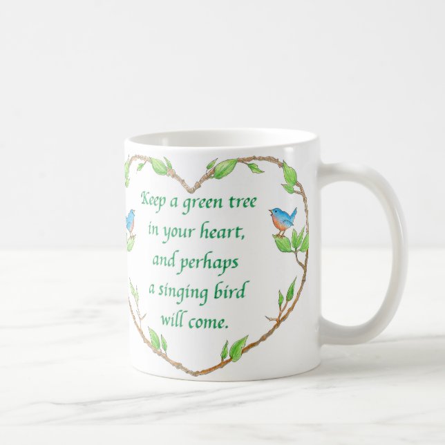 taza del proverbio del pájaro (Derecha)