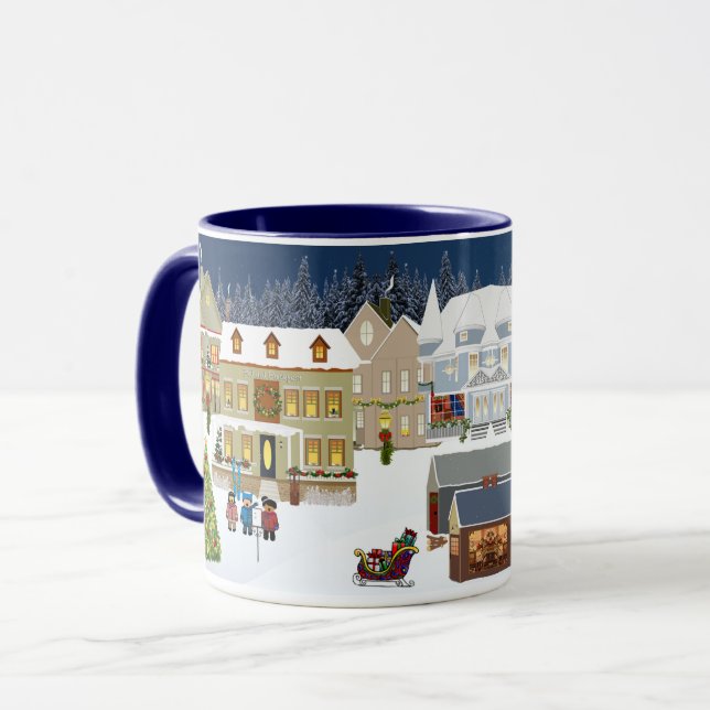 taza del pueblo del navidad (Anverso izquierdo)