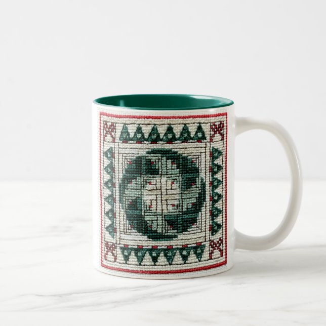 Taza del punto de cruz del navidad (Derecha)