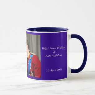 Taza del recuerdo real de Guillermo que se casa y
