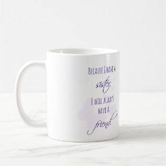 Taza del regalo de la hermana con el regalo de la