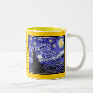 Taza del regalo de la noche estrellada, estrellada