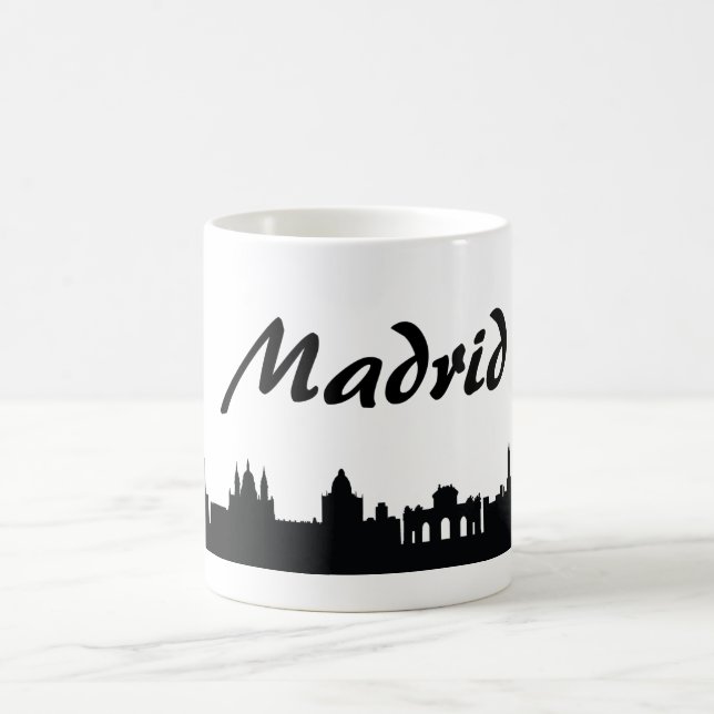 Taza del regalo de la señal de Madrid, España (Centro)