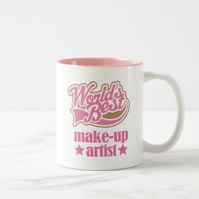 Taza del regalo del artista de maquillaje (mundos (Derecha)