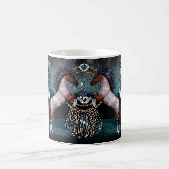 Taza del regalo del caballo del estilo del nativo (Centro)
