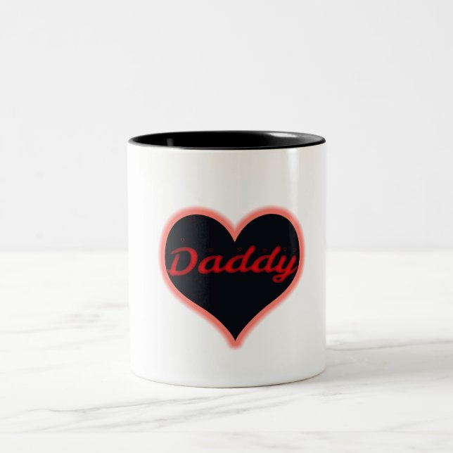 Taza del regalo del corazón del amor del papá (Centro)