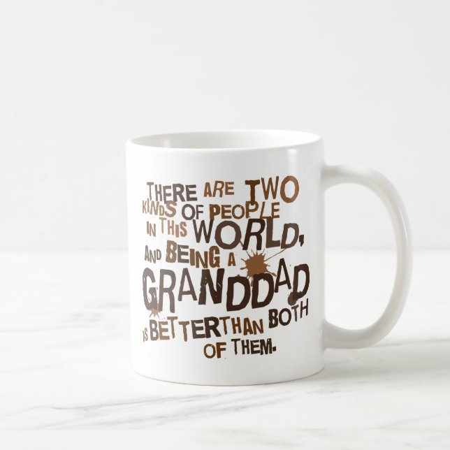 Taza del regalo del día de padres del abuelo (Derecha)