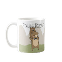 Taza del regalo del oso de la papá, el día de