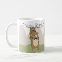 Taza del regalo del oso de la papá, el día de