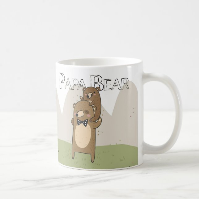 Taza del regalo del oso de la papá, el día de (Derecha)
