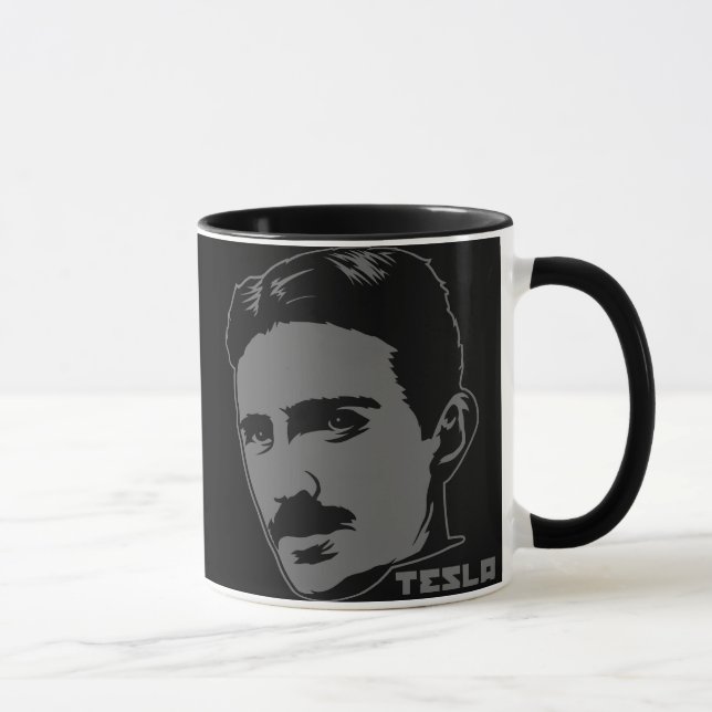 Taza del retrato de Nikola Tesla (Derecha)