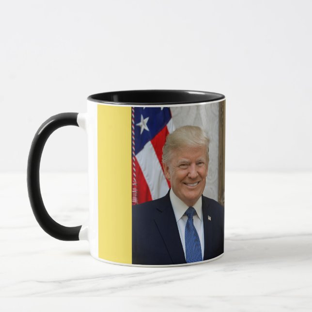 Taza del retrato de presidente Donald Trump (Izquierda)