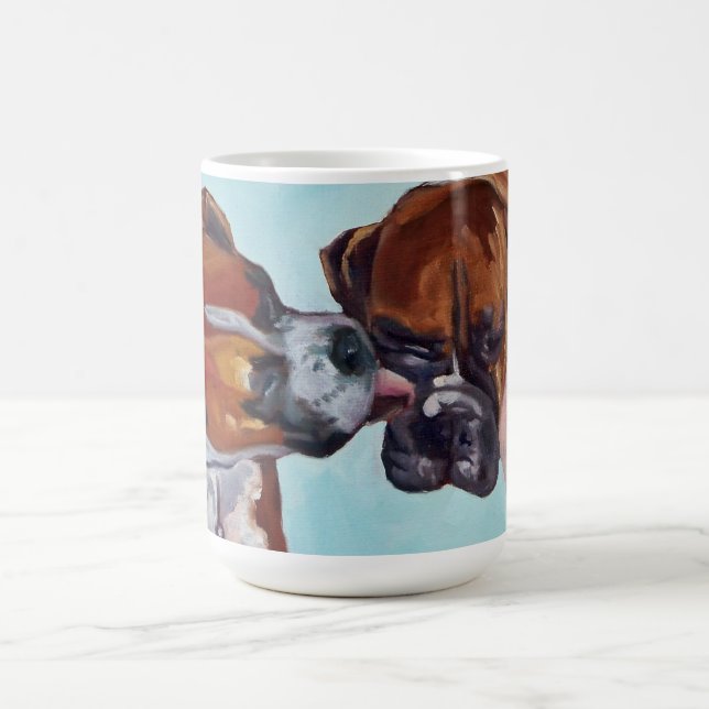 Taza del retrato del perro del boxeador (Centro)
