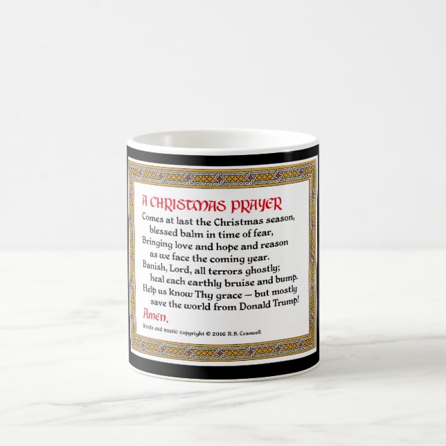 Taza del rezo del navidad (Donald Trump) (Centro)