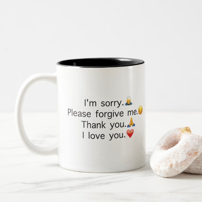 Taza del rezo del oponopono de Ho (Con donut)