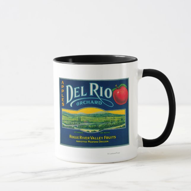 Taza Del Rio Apple Crate LabelMedford, OR (Derecha)