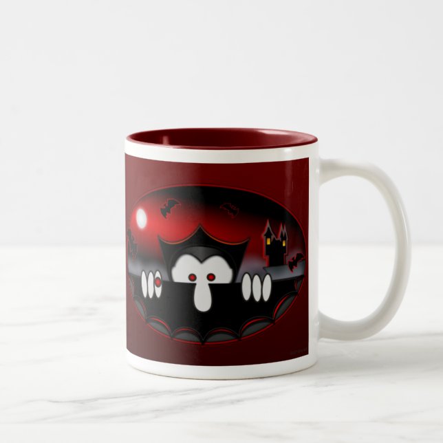 Taza del rojo de Kilroy- del vampiro (Derecha)