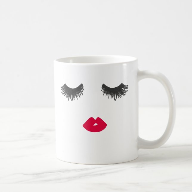 Taza del rojo del amor del LATIGAZO y del LABIO (Derecha)
