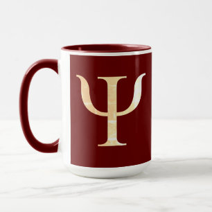 Taza del rojo del marrón del símbolo de la cienc