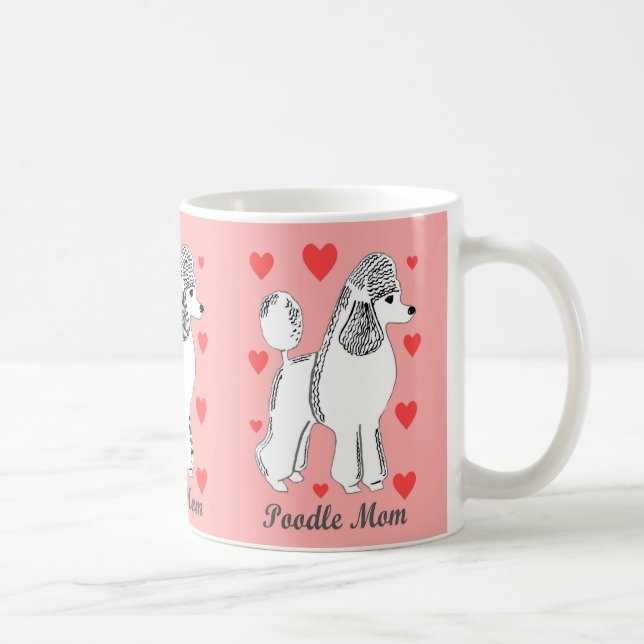 Taza del rosa de la mamá del caniche (Derecha)