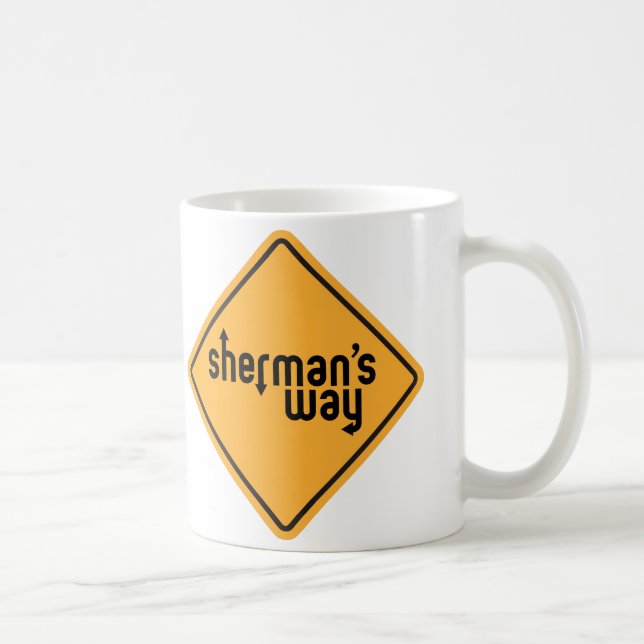 Taza del "Rótulo" de la manera de Sherman (Derecha)