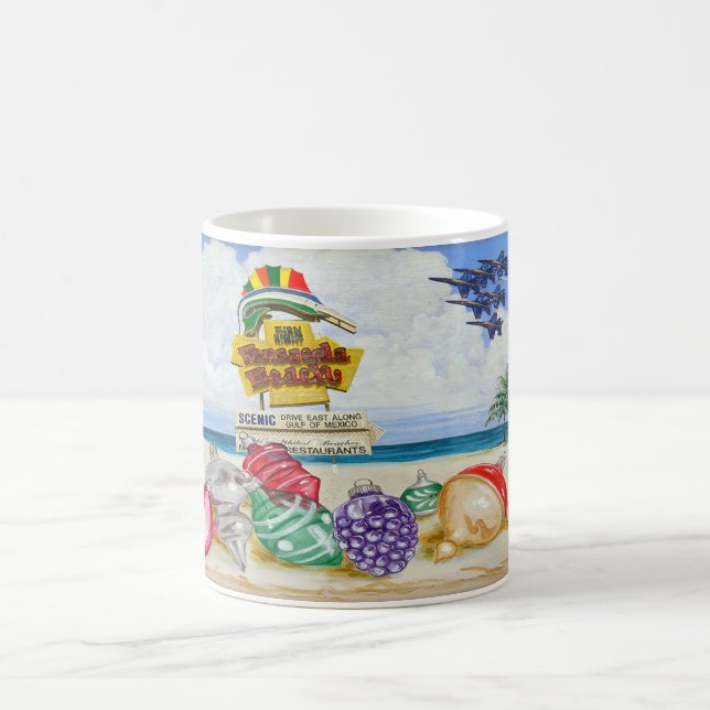 Taza del Rótulo de la playa de Pensacola y de los (Centro)