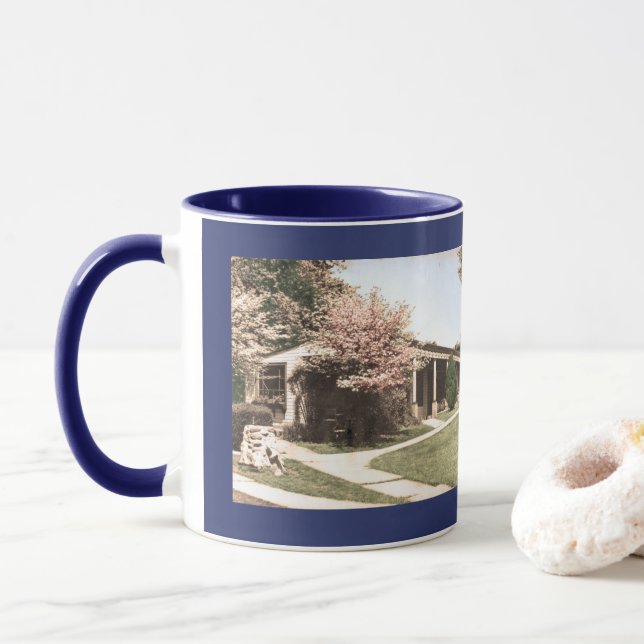 Taza del sello de la escuela del césped de la (Con donut)