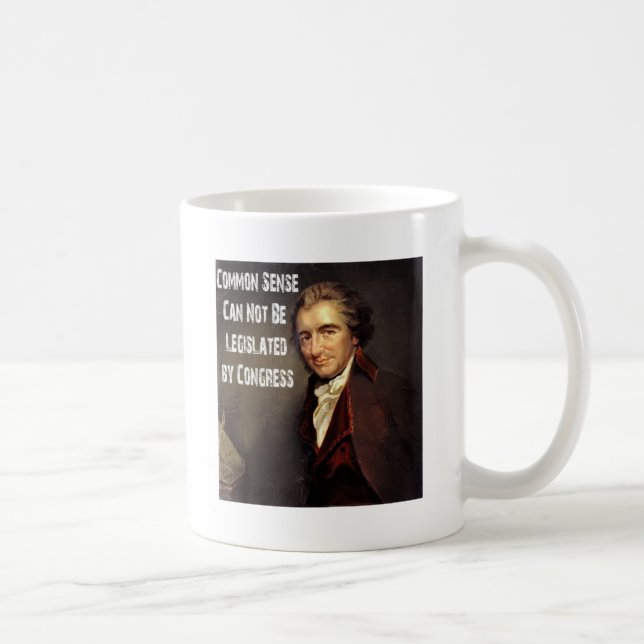 Taza del sentido común de Thomas Paine (Derecha)