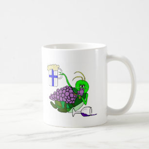 Taza del St. Urho con el saltamontes borracho por