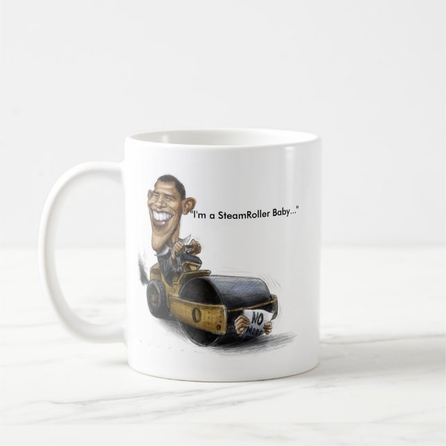Taza del Steamroller de Obama (Izquierda)