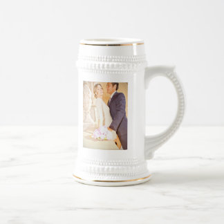 Taza del stein del boda de Cherri y de Luis
