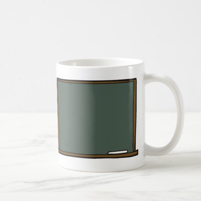 Taza del tablero de la tiza del profesor en blanco (Derecha)
