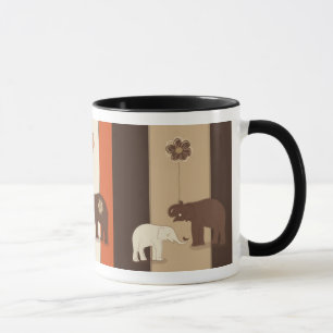 Taza del té del café el de los elefantes