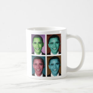Taza del tecnicolor de Obama