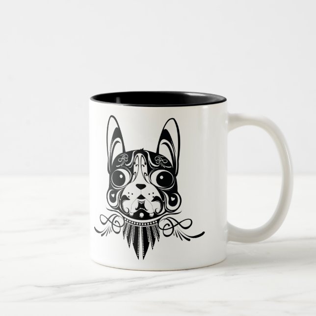 taza del terrier de Boston del perro del perrito (Derecha)