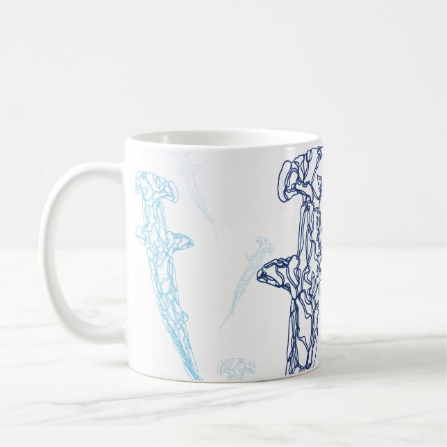 Taza del tiburón de Hammerhead (Izquierda)