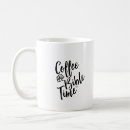Taza del tiempo del café y de la biblia