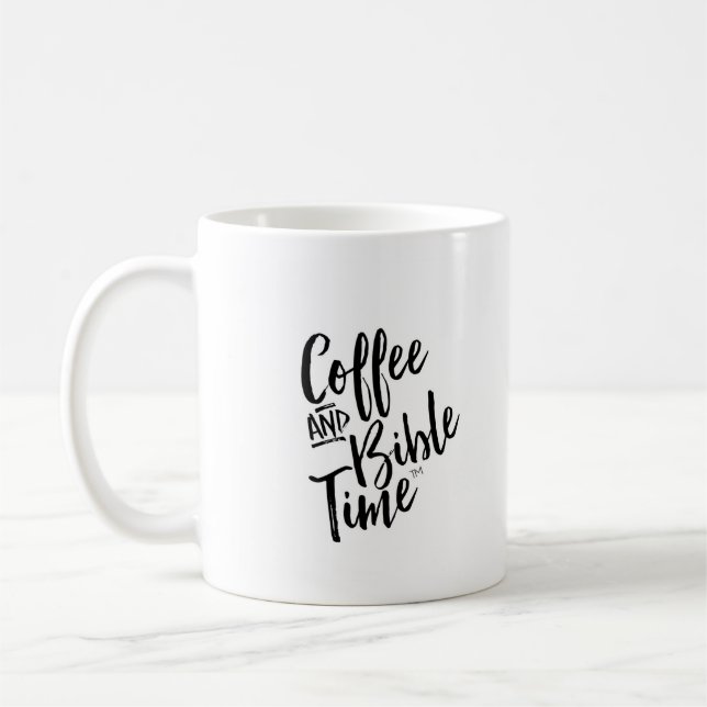 Taza del tiempo del café y de la biblia (Izquierda)