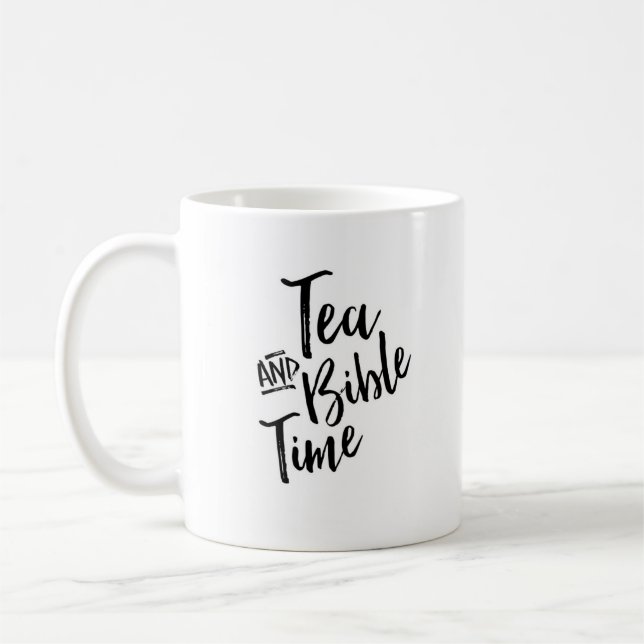 Taza del tiempo del té y de la biblia (Izquierda)